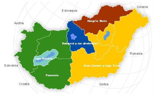 Mapa Hungría
