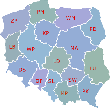 Mapa Polonia