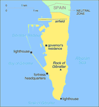 Mapa Giblartar