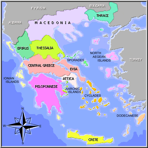 Mapa Grecia
