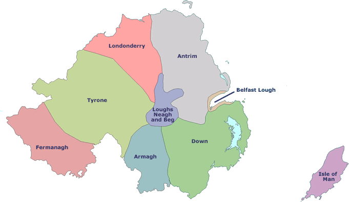 mapa Irlanda del Norte