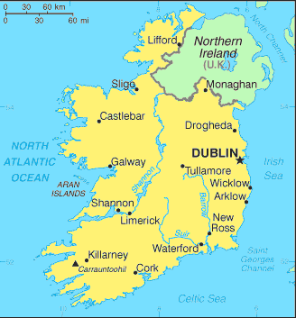 Mapa Irlanda