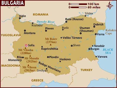 Mapa Bulgaria