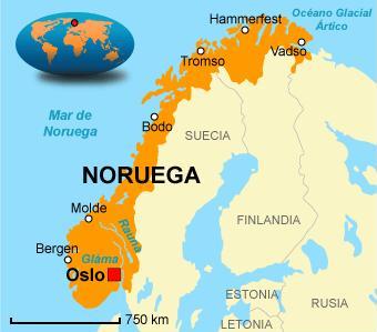 Mapa Noruega