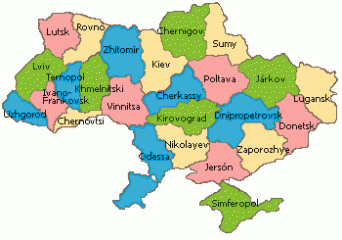 Mapa Ucrania