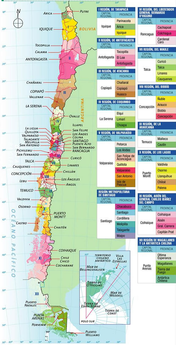 Mapa chile