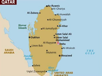 Mapa Qatar