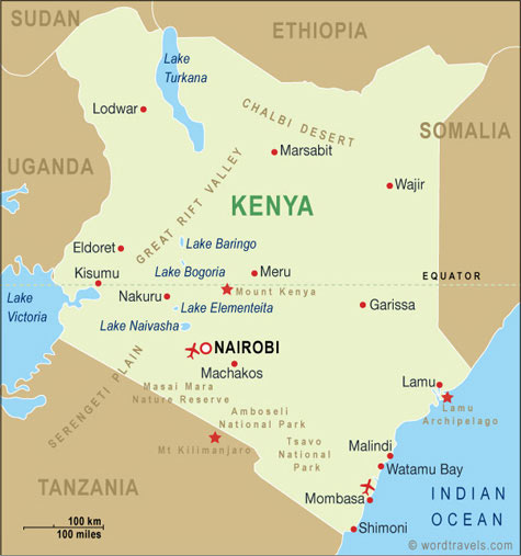 Mapa Kenia