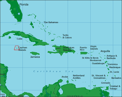 mapa Islas Caiman