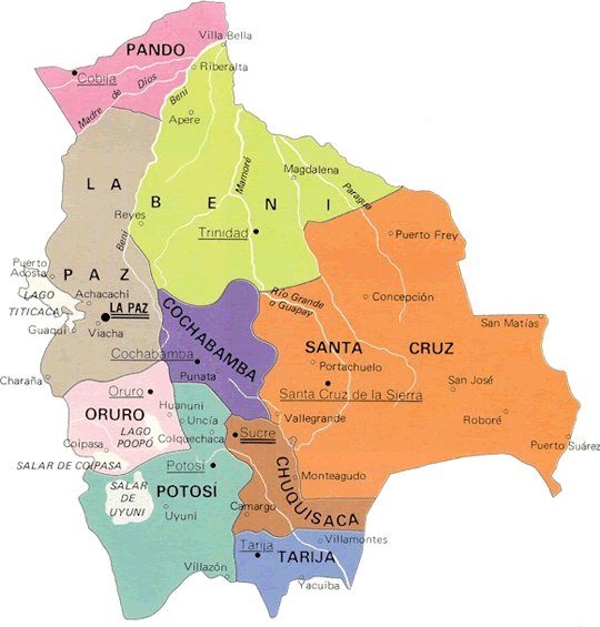 mapa bolivia