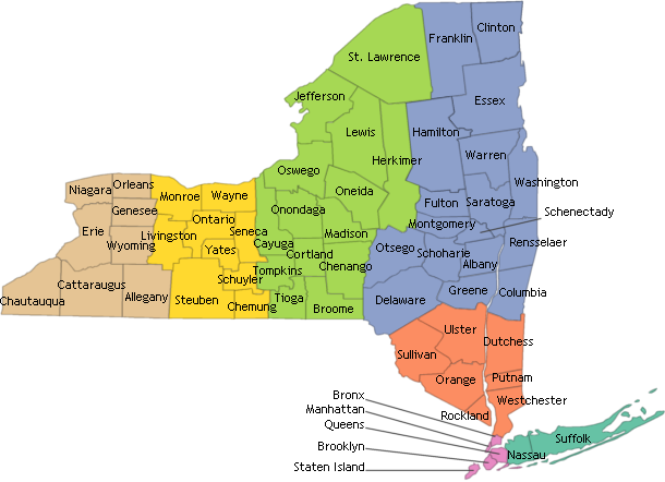 New York mapa