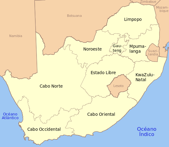 Mapa sudafrica