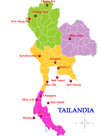mapa tailandia
